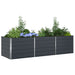 Jardinieră Antracit 195 x 100 x 45 cm Oțel Galvanizat - WALTI WALTI