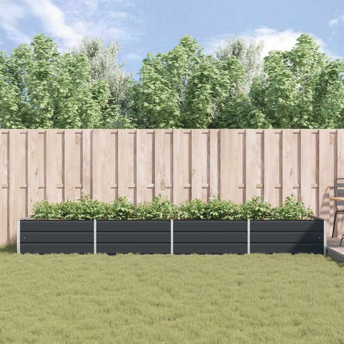 Jardinieră Antracit 195 x 100 x 45 cm Oțel Galvanizat - WALTI WALTI