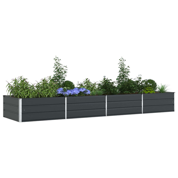 Jardinieră Antracit 195 x 100 x 45 cm Oțel Galvanizat - WALTI WALTI