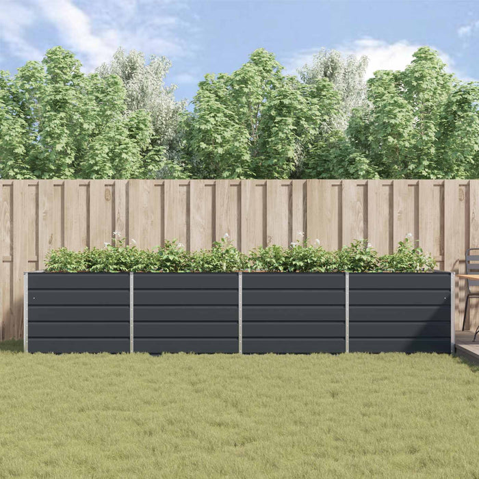 Jardinieră Antracit 195 x 100 x 45 cm Oțel Galvanizat - WALTI WALTI
