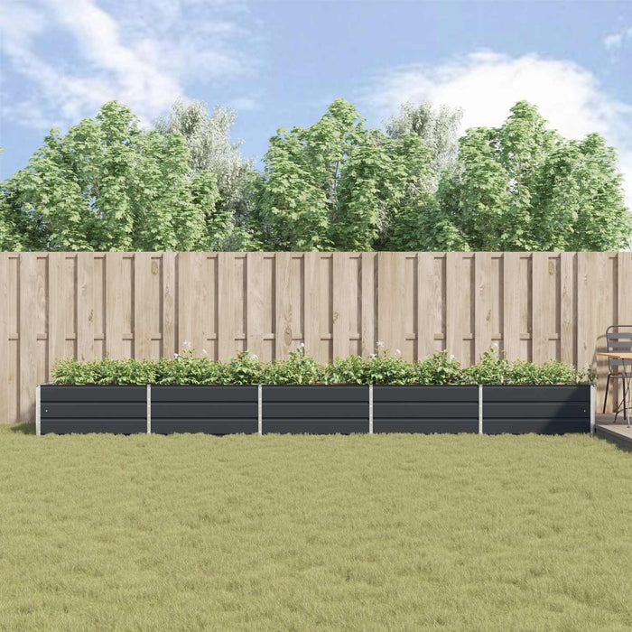 Jardinieră Antracit 195 x 100 x 45 cm Oțel Galvanizat - WALTI WALTI