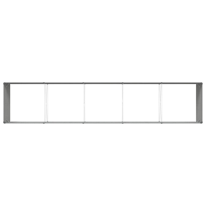 Jardinieră Antracit 195 x 100 x 45 cm Oțel Galvanizat - WALTI WALTI
