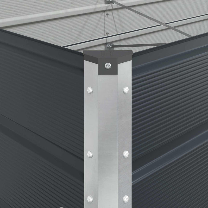 Jardinieră Antracit 195 x 100 x 45 cm Oțel Galvanizat - WALTI WALTI