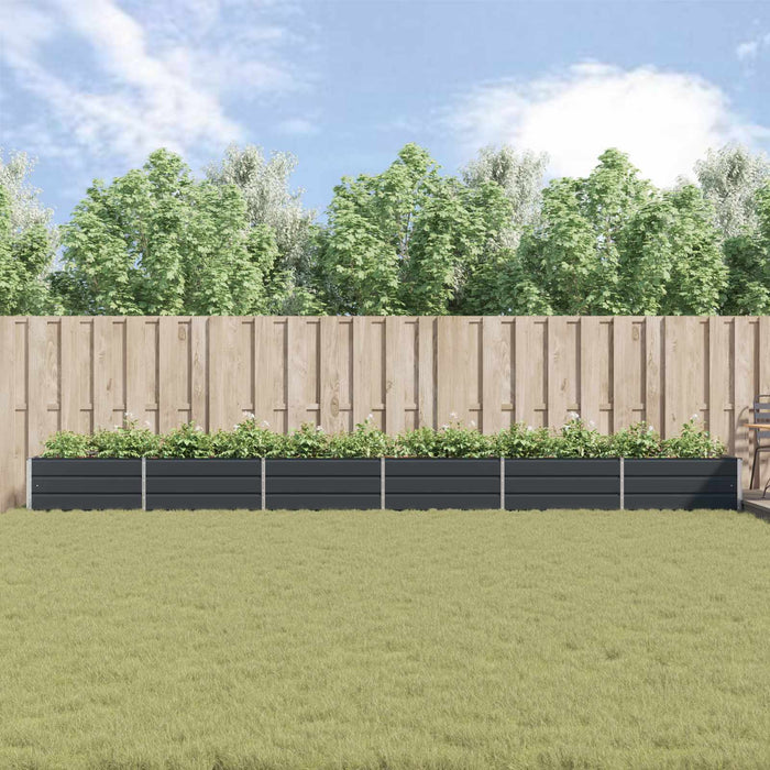 Jardinieră Antracit 195 x 100 x 45 cm Oțel Galvanizat - WALTI WALTI