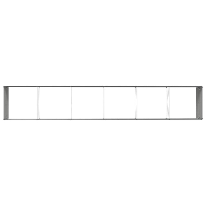Jardinieră Antracit 195 x 100 x 45 cm Oțel Galvanizat - WALTI WALTI