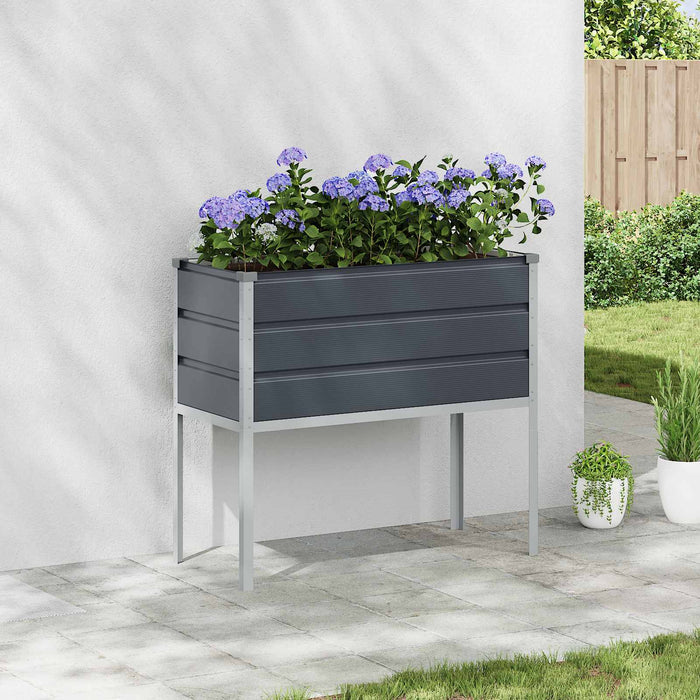 Jardinieră Antracit 100 x 45 x 90 cm Oțel Galvanizat - WALTI WALTI