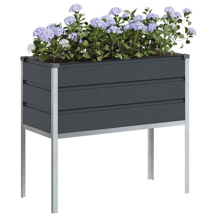 Jardinieră Antracit 100 x 45 x 90 cm Oțel Galvanizat - WALTI WALTI