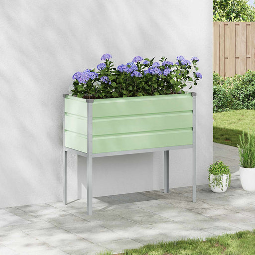 Jardinieră Verde Pastel 100 x 45 x 90 cm Oțel Galvanizat - WALTI WALTI