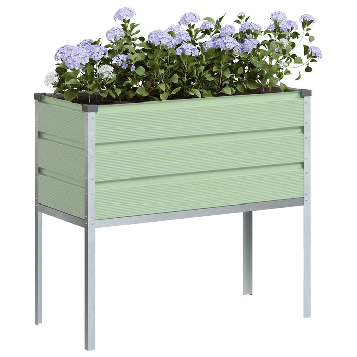 Jardinieră Verde Pastel 100 x 45 x 90 cm Oțel Galvanizat - WALTI WALTI
