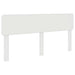 Cadru de pat cu headboard Alb 200 x 200 cm Lemn de pin masiv - WALTI WALTI