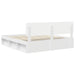 Cadru de pat cu headboard Alb 200 x 200 cm Lemn de pin masiv - WALTI WALTI