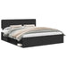Cadru de pat cu headboard Negru 200 x 200 cm Lemn de pin masiv - WALTI WALTI