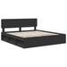 Cadru de pat cu headboard Negru 200 x 200 cm Lemn de pin masiv - WALTI WALTI