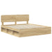 Cadru de pat cu headboard Sonoma 200 x 200 cm Lemn de pin masiv - WALTI WALTI