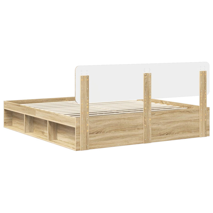 Cadru de pat cu headboard Sonoma 200 x 200 cm Lemn de pin masiv - WALTI WALTI