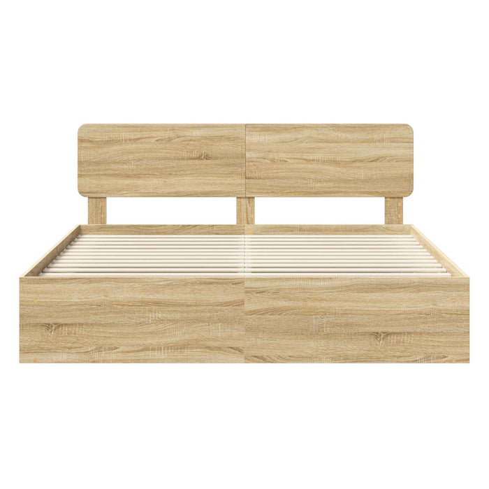 Cadru de pat cu headboard Sonoma 200 x 200 cm Lemn de pin masiv - WALTI WALTI