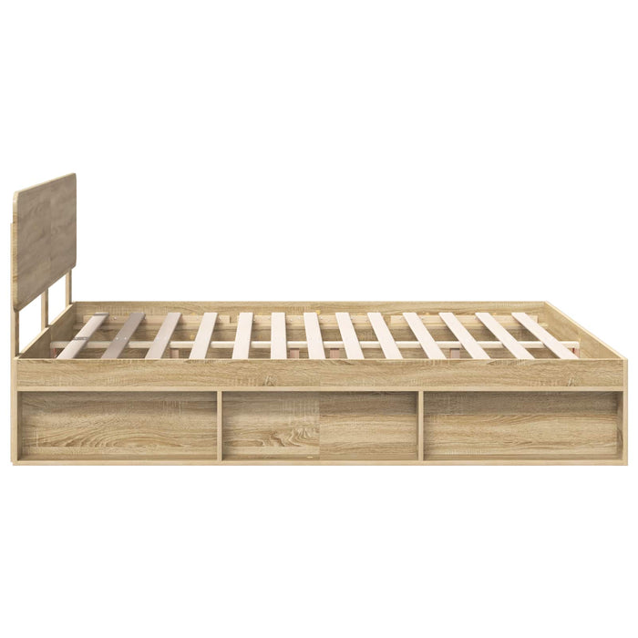 Cadru de pat cu headboard Sonoma 200 x 200 cm Lemn de pin masiv - WALTI WALTI