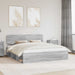 Cadru de pat Gri Sonoma 200 x 200 cm Lemn de pin masiv - WALTI WALTI