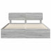 Cadru de pat Gri Sonoma 200 x 200 cm Lemn de pin masiv - WALTI WALTI