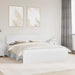 Cadru de pat cu headboard Alb 180 x 200 cm Lemn de pin masiv - WALTI WALTI