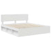 Cadru de pat cu headboard Alb 180 x 200 cm Lemn de pin masiv - WALTI WALTI