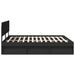 Cadru de pat cu headboard Negru 180 x 200 cm Lemn de pin masiv - WALTI WALTI