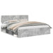 Cadru de pat cu headboard Beton 180 x 200 cm Lemn de pin masiv - WALTI WALTI