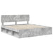 Cadru de pat cu headboard Beton 180 x 200 cm Lemn de pin masiv - WALTI WALTI