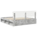Cadru de pat cu headboard Beton 180 x 200 cm Lemn de pin masiv - WALTI WALTI