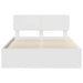 Cadru de pat cu headboard Alb 160 x 200 cm Lemn de pin masiv - WALTI WALTI