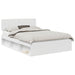 Cadru de pat cu headboard Alb 150 x 200 cm Lemn de pin masiv - WALTI WALTI