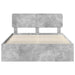 Cadru de pat Gri Concret 150 x 200 cm Lemn de pin masiv - WALTI WALTI