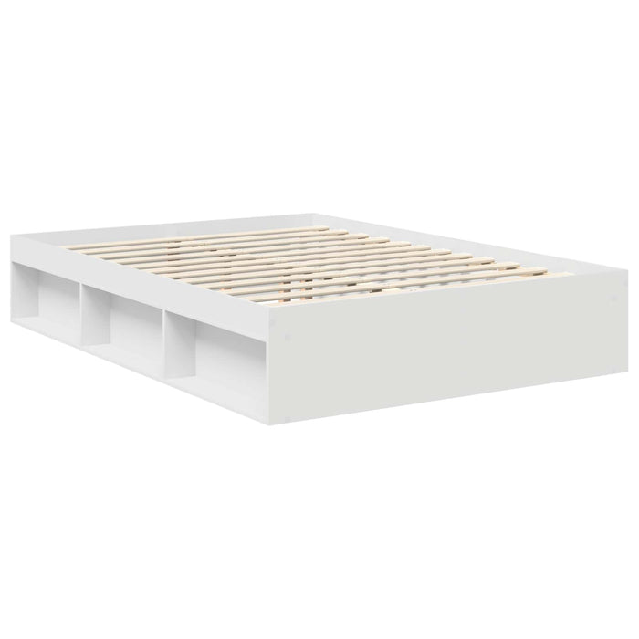 Cadru de pat cu headboard Alb 140 x 200 cm Lemn de pin masiv - WALTI WALTI