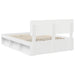 Cadru de pat cu headboard Alb 140 x 200 cm Lemn de pin masiv - WALTI WALTI
