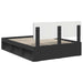 Cadru de pat cu headboard Negru 140 x 200 cm Lemn de pin masiv - WALTI WALTI