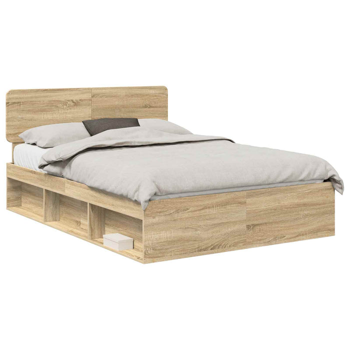 Cadru de pat cu headboard Sonoma 140 x 200 cm Lemn de pin masiv - WALTI WALTI