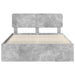 Cadru de pat cu headboard Beton 140 x 200 cm Lemn de pin masiv - WALTI WALTI
