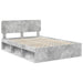 Cadru de pat cu headboard Beton 140 x 190 cm Lemn de pin masiv - WALTI WALTI
