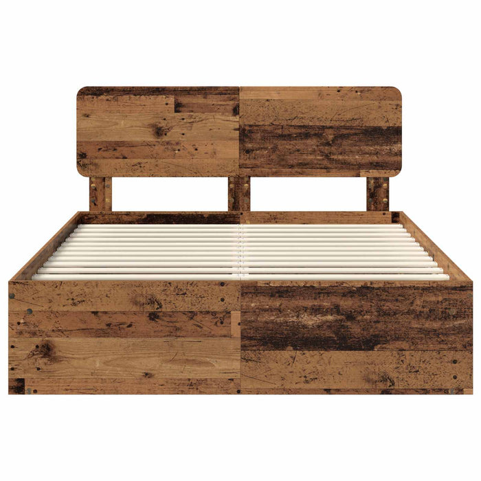 Cadru de pat Lemn vechi 140 x 190 cm Lemn de pin masiv - WALTI WALTI