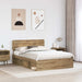 Cadru de pat Stejar artizanal 140 x 190 cm Lemn de pin masiv - WALTI WALTI