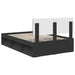 Cadru de pat cu headboard Negru 135 x 190 cm Lemn de pin masiv - WALTI WALTI