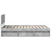 Cadru de pat Gri Concret 135 x 190 cm Lemn de pin masiv - WALTI WALTI