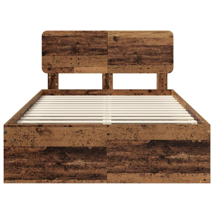 Cadru de pat Lemn vechi 135 x 190 cm Lemn de pin masiv - WALTI WALTI