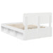 Cadru de pat cu headboard Alb 120 x 200 cm Lemn de pin masiv - WALTI WALTI