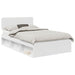 Cadru de pat cu headboard Alb 120 x 190 cm Lemn de pin masiv - WALTI WALTI