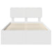 Cadru de pat cu headboard Alb 120 x 190 cm Lemn de pin masiv - WALTI WALTI