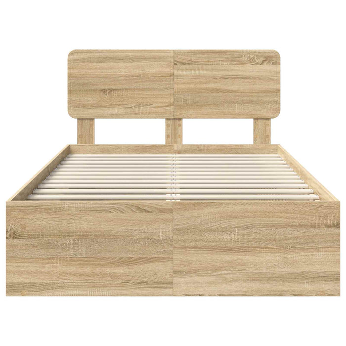 Cadru de pat cu headboard Sonoma 120 x 190 cm Lemn de pin masiv - WALTI WALTI