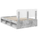 Cadru de pat cu headboard Beton 120 x 190 cm Lemn de pin masiv - WALTI WALTI