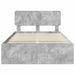 Cadru de pat cu headboard Beton 120 x 190 cm Lemn de pin masiv - WALTI WALTI