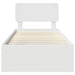 Cadru de pat cu headboard Alb 100 x 200 cm Lemn de pin masiv - WALTI WALTI